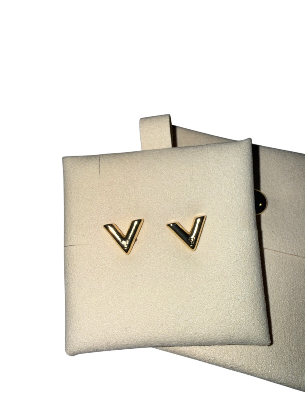 Gold V Stud Earrings Designer Inspired Minimalist Statement Fashion Jewelry